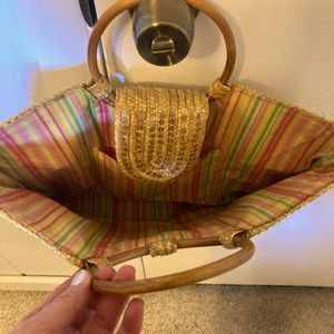 Summer straw handbag